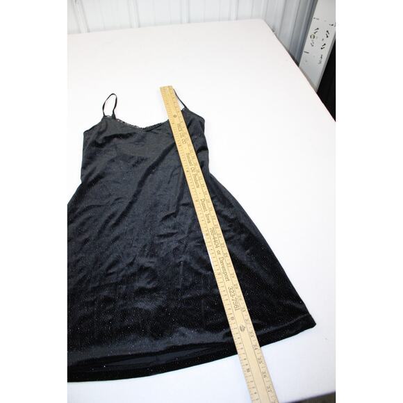 Velvet Midi Dress Size‎ 9/10 Black glitter Embellished low Back Whimsygoth Vamp - Picture 8 of 14